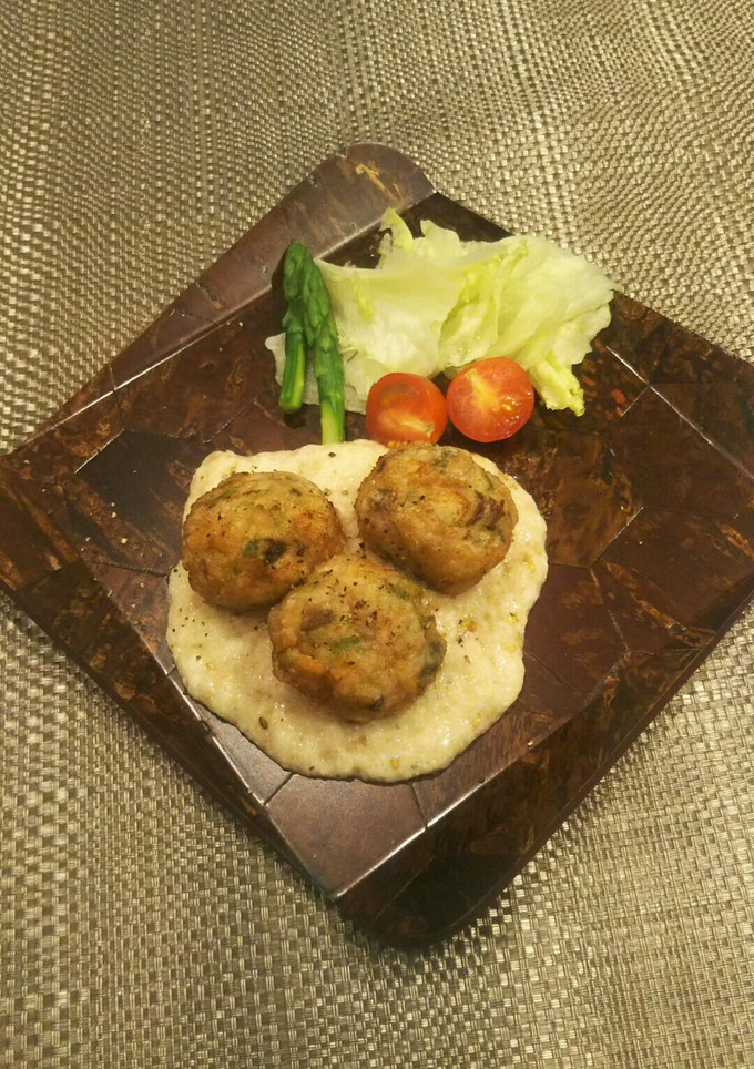 鶏団子の梅とろろソース-レシピのメイン写真
