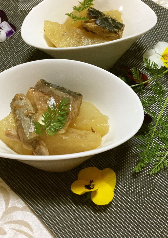 <簡単・作り置き>鯖味噌煮缶と大根煮-レシピのメイン写真