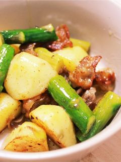 新じゃがいもとアスパラのバター炒め-レシピのメイン写真