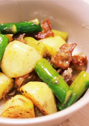 新じゃがいもとアスパラのバター炒め-レシピのメイン写真