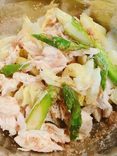 鶏ささみと春キャベツの胡麻和えサラダ-レシピのメイン写真