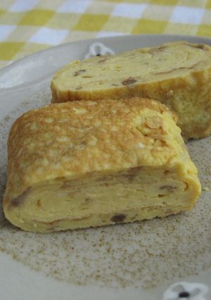 お弁当・朝食に♡簡単なめたけ入り卵焼き-レシピのメイン写真