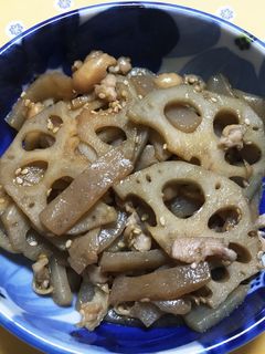 蓮根と鶏皮のきんぴら-レシピのメイン写真