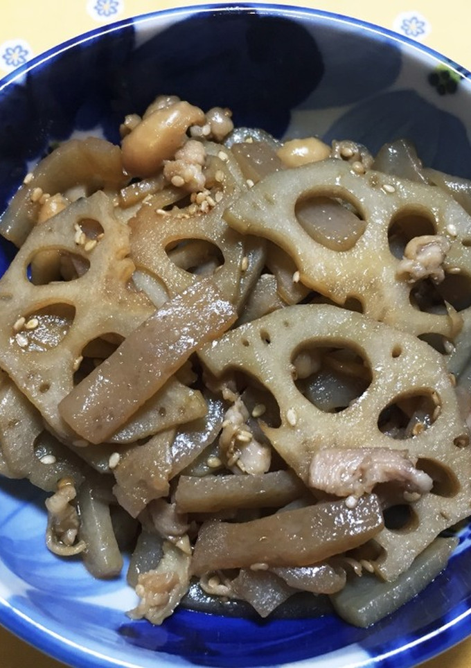 蓮根と鶏皮のきんぴら-レシピのメイン写真