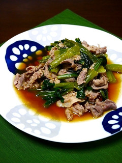 簡単!小松菜と豚肉のおろし生姜煮-レシピのメイン写真