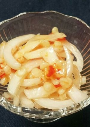 新玉ねぎの天かすスイートチリソースあえ-レシピのメイン写真