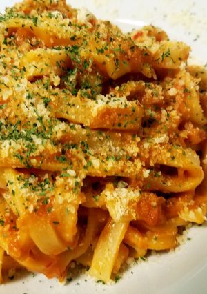 まるでお店の味☆お家で蟹クリームパスタ-レシピのメイン写真