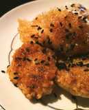 タイ米で、もちもち焼きおにぎり