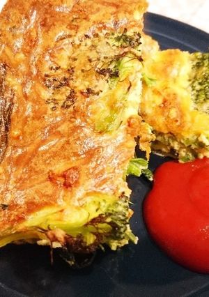 ほうれん草ブロッコリーのオープンオムレツ-レシピのメイン写真