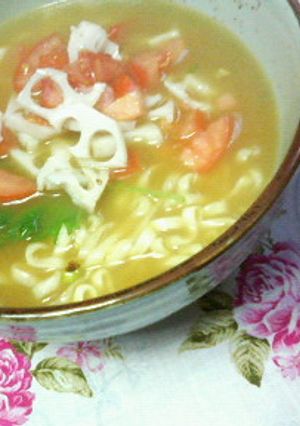 ✿艶うどんカレーに❀ラッキョと福神漬け風-レシピのメイン写真