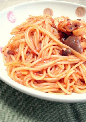 フレッシュトマトとキノコのパスタ”少女”-レシピのメイン写真