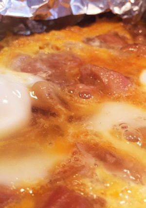 焼き鳥缶で♡とろ〜り親子とじ風❁*+-レシピのメイン写真
