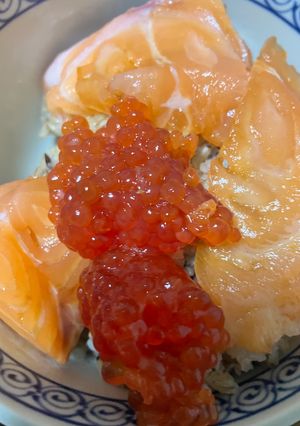 簡単　サーモンすじこ丼-レシピのメイン写真