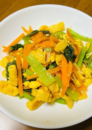 油揚げと野菜の卵炒め-レシピのメイン写真