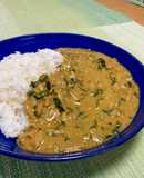 ほうれん草とひき肉のココナッツカレー♪