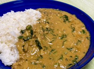 ほうれん草とひき肉のココナッツカレー♪-レシピのメイン写真