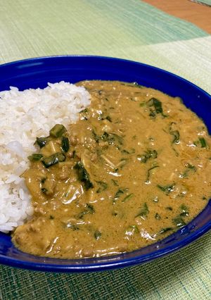 ほうれん草とひき肉のココナッツカレー♪-レシピのメイン写真
