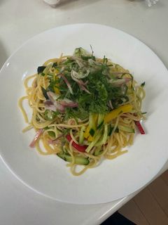 お箸で食べる冷製パスタ-レシピのメイン写真