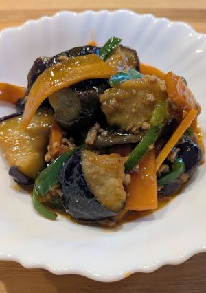フライパンで簡単!コク旨 麻婆茄子!-レシピのメイン写真