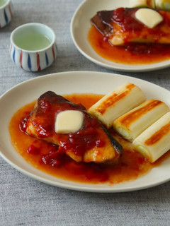 ぶりと長ねぎの梅バター照り焼き-レシピのメイン写真
