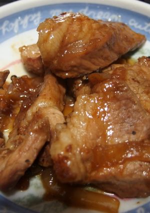 豚肩ブロックの厚切り生姜焼き-レシピのメイン写真