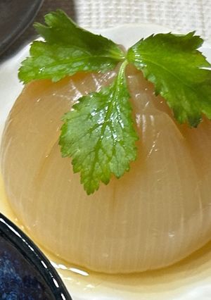 四毒抜き 丸ごと新玉ねぎの煮浸し-レシピのメイン写真