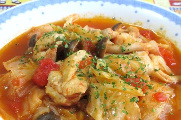 😊ほったらかし簡単～♔鶏肉とキャベツのトマト煮♔