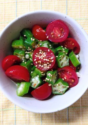 オクラと ミニトマトの 白だし和え 簡単 副菜✿-レシピのメイン写真