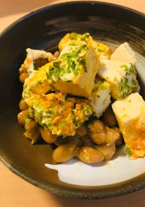 毎日の納豆●with玉子と豆腐の炒めもの-レシピのメイン写真