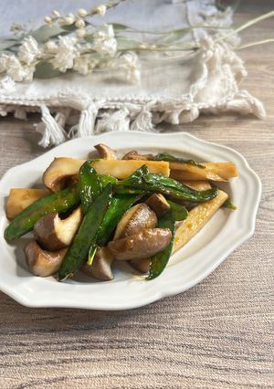 えりんぎとえんどうの柚子胡椒炒め-レシピのメイン写真