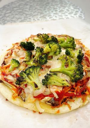 罪悪感ゼロ♪米粉と豆腐のピザ♡-レシピのメイン写真