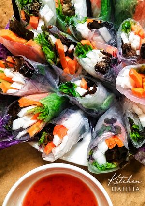 🇻🇳野菜たっぷり生春巻き🇹🇭余り野菜使い切る-レシピのメイン写真