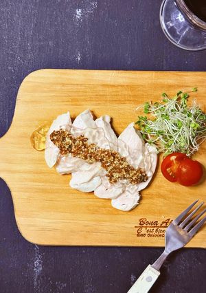 美味つまみ！サラダチキンに桃ゼリー-レシピのメイン写真