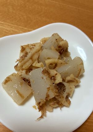 蓮根と蒟蒻の梅おかか和え-レシピのメイン写真