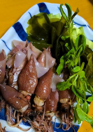 ほたるいかのヘルシー豆苗酢味噌和え-レシピのメイン写真