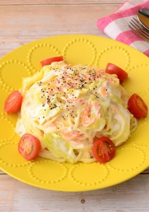 キャベツと桜えびのクリームチーズパスタ-レシピのメイン写真