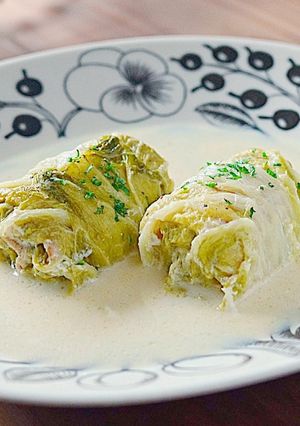 くるくる巻くだけ白菜と豚肉のクリーム煮♫-レシピのメイン写真