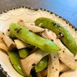スナップエンドウの炒め物