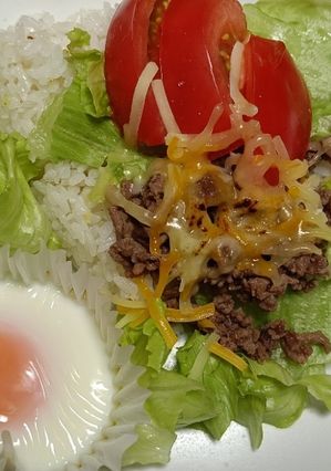 にんにくたっぷりタコライス-レシピのメイン写真