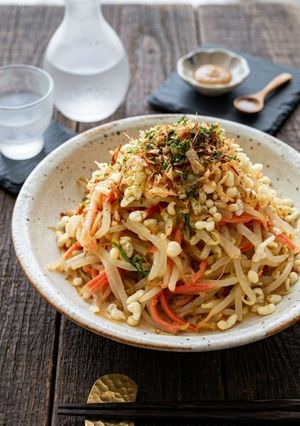 もやしと紅生姜の天かすマヨソース和え by EnjoyKitchen