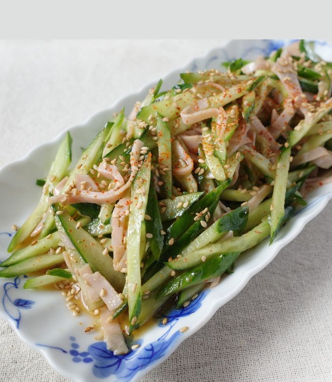 きゅうりとハムの簡単・中華サラダ by moj 【クックパッド】 簡単