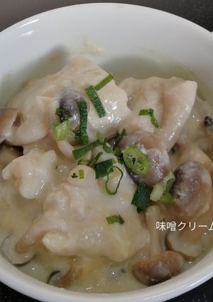 あるものでシンプルに、味噌クリーム煮-レシピのメイン写真