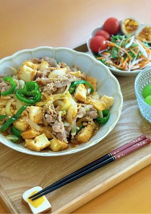 豚肉と厚揚げのキムチピーマン炒め-レシピのメイン写真