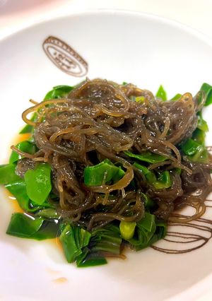 「つるむらさき」と「もずく」の味ぽん和え-レシピのメイン写真