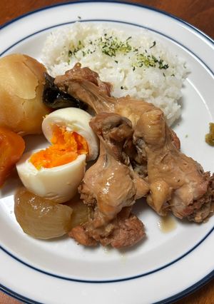 手羽元とゆで卵の煮物（野菜入り）-レシピのメイン写真