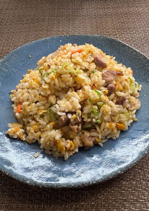 福岡のうどん屋のアレ、博多かしわ飯風炒飯-レシピのメイン写真