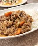 牛肉ハヤシライス！ルー不使用ワンパン簡単