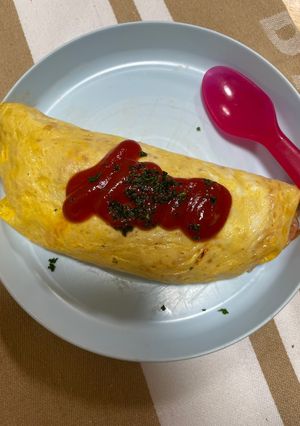 \子供が喜ぶ/にっこりオムライス！-レシピのメイン写真