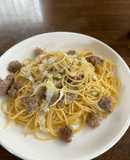 自家製サルシッチャとキャベツのパスタ