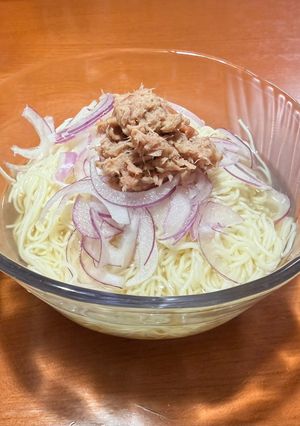 夏にさっぱり♡梅ツナそうめん-レシピのメイン写真